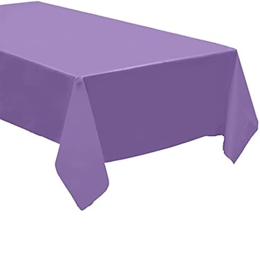 QQOUTLET Pack of 4 Disposable Plastic TableclothsTable Covers 54 x 108 inches Rectangle Table Cover Waterproof Disposable Ideal for Birthday Parties Weddings Picnics and Events Puple