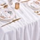 QueenDream White Sequin Tablecloth Rectangle 90 x 156 Inch Table Cloth for Wedding Bridal Shower Party Decorations