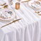 QueenDream White Sequin Tablecloth Rectangle 90 x 156 Inch Table Cloth for Wedding Bridal Shower Party Decorations