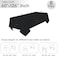 RestfulGlow 8 Pack Black Tablecloth 60 x 126 Inch Rectangular Table Cloth for 8 Foot Rectangle Tables Wrinkle Resistant Washable Polyester Fabric Table Covers for Wedding Party Banquet Buffet