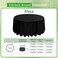 REWOMC 10 Pack Round Tablecloths 120 Inch Black Polyester Tablescape Fabric Stain Wrinkle Resistant Ideal for Weddings Parties