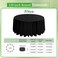 REWOMC 10 Pack Round Tablecloths 120 Inch Black Polyester Tablescape Fabric Stain Wrinkle Resistant Ideal for Weddings Parties