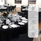 REWOMC 10 Pack Round Tablecloths 120 Inch Black Polyester Tablescape Fabric Stain Wrinkle Resistant Ideal for Weddings Parties