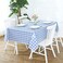 Romanstile Rectangle Vinyl Tablecloth 100 Waterproof Buffalo Gingham Plastic Table Cloth Heavy Duty Wipeable Checkered Table Covers for Outdoor Camping Picnic Patio 52 x 70 Light Blue