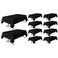 sancua 10 Pack Black Tablecloth 60 x 120 Inch Rectangle Table Cloth for 8 Feet Tables Stain and Wrinkle Resistant Washable Polyester Table Cover for Dining Tables Buffet Parties and Camping