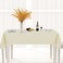 sancua 100 Waterproof Rectangle PVC Tablecloth 54 x 78 Inch Oil Proof Spill Proof Vinyl Table Cloth Wipe Clean Table Cover for Dining Tables Buffet Parties and Camping Beige