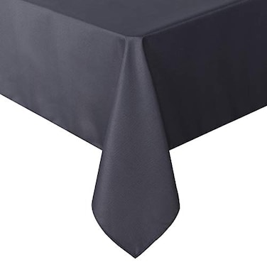 sancua Rectangle Tablecloth 60 x 102 Inch Stain and Wrinkle Resistant Washable Polyester Table Cloth Decorative Fabric Table Cover for Dining Tables Buffet Parties and Camping Grey