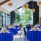 sancua Royal Blue Round Tablecloths 90 Inch 6 Pack Circle Fabric Table Cloth for July 4th Independence Day Wedding Party Banquet Birthday Washable Polyester Table Cover Fit 3072 Inch Tables