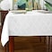 SASTYBALE Rectangular Tablecloth Damask Pattern Table Cloth Spillproof Wrinkle Resistant SpillProof Polyester Table Cover for Indoor and Outdoor Use RectangleOblong 52 x 70 46 Seats White