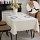 SASTYBALE Vinyl Tablecloth with Flannel Backing Waterproof OilProof Plastic Tablecloths for Rectangle Tables Wipeable PVC Table Cloths for Kitchen Dining Indoor Outdoor Off White 60 x 84 Inch