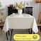SASTYBALE Vinyl Tablecloth with Flannel Backing Waterproof OilProof Plastic Tablecloths for Rectangle Tables Wipeable PVC Table Cloths for Kitchen Dining Indoor Outdoor Off White 60 x 84 Inch