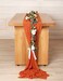 SHERWAY 27 x 168 Inch Burnt Orange Wedding Chiffon Table Runner Extra Long 14FT Soft Semi Sheer Tablecloth Table Overlay Rustic Wedding Bridal Shower Baby Shower Party Table Decoration