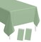 SietDESEO 2 Pack Sage Green Plastic Tablecloth Rectangle 54 x 108 Disposable Light Green Table Cloth Plastic Waterproof Sage Table Cover for Birthday Wedding Baby Shower Party Decorations
