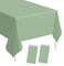 SietDESEO 2 Pack Sage Green Plastic Tablecloth Rectangle 54 x 108 Disposable Light Green Table Cloth Plastic Waterproof Sage Table Cover for Birthday Wedding Baby Shower Party Decorations