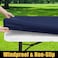 Smiry Rectangle Picnic Table Cloth Waterproof Elastic Fitted Tablecloths for 6 Foot Tables Washable Polyester Table Cover for Camping Indoor and Outdoor Navy 30x72