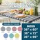 Sorfey Kitchen Tablecloth Fitted with Elastic Vinyl with Flannel Back Fits for Table 36 w x 60 L RectangleWater Proof Easy to Clean Checked Blue Design