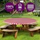 Sorfey Round Tablecloth Fitted with Elastic Vinyl with Flannel Back Fits for Table 30 Inches RoundWater Proof Easy to Clean Checked Red Design
