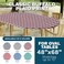 Sorfey Vinyl Fitted Tablecloth Cover Checke Design Flannel Backed Lining Fits Tables Upto 48x68 OvalOblong Black