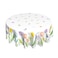 Kawani Spring Summer Easter Tablecloth Round 60 Inch Watercolor Flowers Lavender Tulip Blooming Floral Washable Wrinkle StainResistant Polyester Holiday Table Cloth For Party Dinner Picnic Outdoor Ind