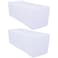 Surmente 2 Pack White Fitted Tablecloths for 6 Foot Rectangle Tables White Table Covers for Weddings Banquets or Restaurants