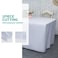 Surmente 2 Pack White Fitted Tablecloths for 6 Foot Rectangle Tables White Table Covers for Weddings Banquets or Restaurants