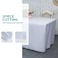 Surmente 2 Pack White Fitted Tablecloths for 6 Foot Rectangle Tables White Table Covers for Weddings Banquets or Restaurants