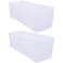 Surmente 2 Pack White Fitted Tablecloths for 6 Foot Rectangle Tables White Table Covers for Weddings Banquets or Restaurants