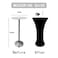 TC LUDUAN 5 Pack Spandex Round 24 Tablecloths for Cocktail Banquet Outdoor Party Wedding Bar Restaurant Black Reusable Easy Care