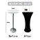 TC LUDUAN 5 Pack Spandex Round 24 Tablecloths for Cocktail Banquet Outdoor Party Wedding Bar Restaurant Black Reusable Easy Care
