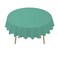 PARTY ULYJA Teal Plastic Tablecloths 2 Pack Disposable Table Covers 84 Inch Circle Bridal Shower Party Tablecovers PEVA Vinyl Table Cloths for BBQ Picnic Birthday Wedding Banquet Parties 6 ft Round Ta