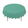 PARTY ULYJA Teal Plastic Tablecloths 2 Pack Disposable Table Covers 84 Inch Circle Bridal Shower Party Tablecovers PEVA Vinyl Table Cloths for BBQ Picnic Birthday Wedding Banquet Parties 6 ft Round Ta