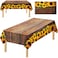 Tegeme 1 Pcs Disposable Sunflower Tablecloth 425 x 708 Inch Wood Grain Plastic Rustic Vintage Rectangle Table Covers Countryside Outdoor Tablecloth for Dinning Table Kitchen Party Banquet