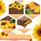Tegeme 1 Pcs Disposable Sunflower Tablecloth 425 x 708 Inch Wood Grain Plastic Rustic Vintage Rectangle Table Covers Countryside Outdoor Tablecloth for Dinning Table Kitchen Party Banquet