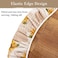 UMINEUX Round Fitted Vinyl Tablecloth with Elastic Edged Flannel Backing Waterproof Wipeable Round Table Cover for Indoor Outdoor Patio Use Fits Tables up to 45 56 DiameterSunflower