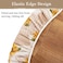 UMINEUX Round Fitted Vinyl Tablecloth with Elastic Edged Flannel Backing Waterproof Wipeable Round Table Cover for Indoor Outdoor Patio Use Fits Tables up to 45 56 DiameterSunflower