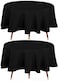 Utopia Kitchen Round Table Cloth 2 Pack60 Inches Black Tablecloth Machine Washable Polyester Table Cover for Dining Buffet Parties Picnics Events Weddings and Restaurants