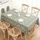Walrus Heavy Duty Vinyl Tablecloth with Flannel Backing Waterproof OilProof Plastic Table Cloth StainResistant Wipeable Rectangle or Square Table Cover for Indoor and Outdoor Leaf 54X54 Inch