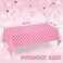 WNINK 2 Pack Pink and White Polka Dot Tablecloths Pink Disposable Plastic Waterproof Table Cover 54 x 108 for Birthday Wedding Bridal Shower Bachelor Pink Girl Party and Picnic