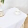 Wolkemer 2 Pack Small Square Tablecloth 24 x 24 Inch Washable Fabric Table Cloth Solid White Table Cover for Nightstand End Bedside Tables Tabletop Decoration