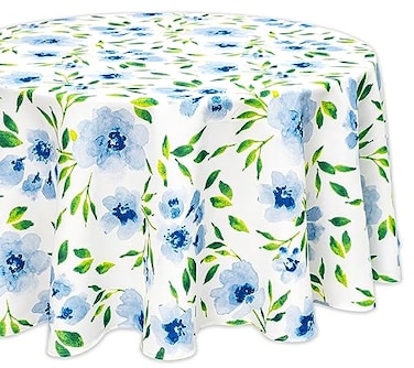 YiHomer Indoor Outdoor Tabletop for Spring Summer Decorations Picnics and Dinner Parties Stain and Water Resistant Spring Blossoms Tablecloth 70 Round