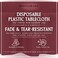 ZIMPLEWARE Premium Burgundy Plastic Table Cloth Disposable 12 Pack Round Tablecloth 84in Party Table Cloths Disposable Perfect Table Cloth Round Cover for Any Table Up to 6 Feet