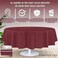 ZIMPLEWARE Premium Burgundy Plastic Table Cloth Disposable 12 Pack Round Tablecloth 84in Party Table Cloths Disposable Perfect Table Cloth Round Cover for Any Table Up to 6 Feet