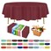 ZIMPLEWARE Premium Burgundy Plastic Table Cloth Disposable 12 Pack Round Tablecloth 84in Party Table Cloths Disposable Perfect Table Cloth Round Cover for Any Table Up to 6 Feet