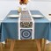 Zobesta Heavy Duty Vinyl Tablecloth Rectangle Tables 55 x 102 Inch Blue Table Cover Waterproof Tablecloth Rectangle PlasticPVC Vinyl Table Cloth Rectangular for KitchenPartyOutdoor