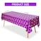 Lecpeting 2 Pcs Arabian Tablecloth Purple Gold Lattice Plastic Table Covers 87 x 51 Inches Arabian Nights Themed Party Decorations for Birthday Party Supplies