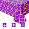Lecpeting 2 Pcs Arabian Tablecloth Purple Gold Lattice Plastic Table Covers 87 x 51 Inches Arabian Nights Themed Party Decorations for Birthday Party Supplies