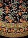 India Arts French Floral Round Cotton Tablecloth 88 Amber on Black