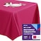 Gee Di Moda Rectangle Tablecloth 90 x 132 Inch Fuchsia Table Cloth for 6 Foot Tables with FloorLength Drop Heavy Duty Washable Fabric for Holiday Party Dinner Weddings Baby Shower