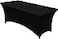 Utopia Kitchen Spandex Tablecloth 1 Pack 8FT Black Tight Fitted Washable and Wrinkle Resistant Stretch Rectangular Patio Table Cover for Event Wedding Banquet Parties 96Lx30Wx30H Inch