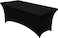Utopia Kitchen Spandex Tablecloth 1 Pack 8FT Black Tight Fitted Washable and Wrinkle Resistant Stretch Rectangular Patio Table Cover for Event Wedding Banquet Parties 96Lx30Wx30H Inch